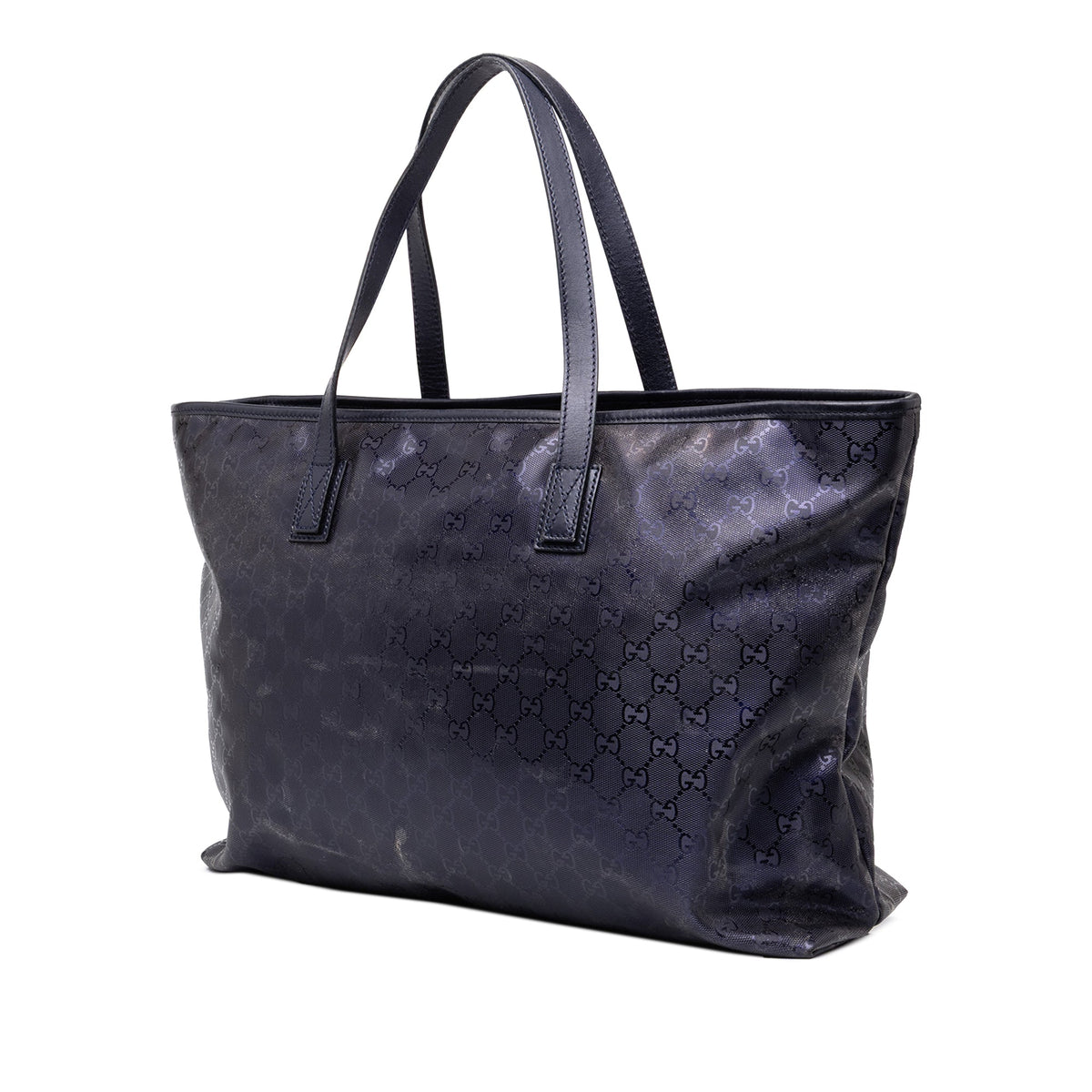 Gucci Large GG Imprime Tote — Blue