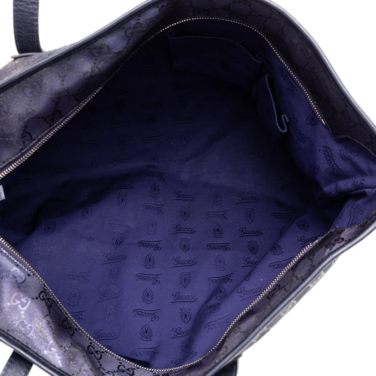 Gucci Large GG Imprime Tote — Blue