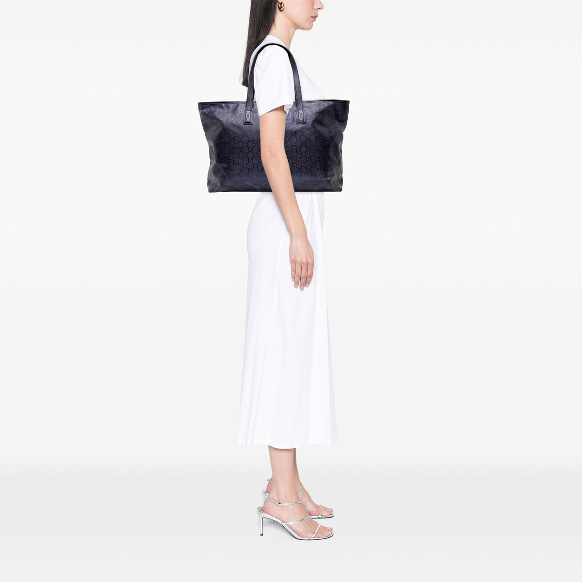 Gucci Large GG Imprime Tote — Blue