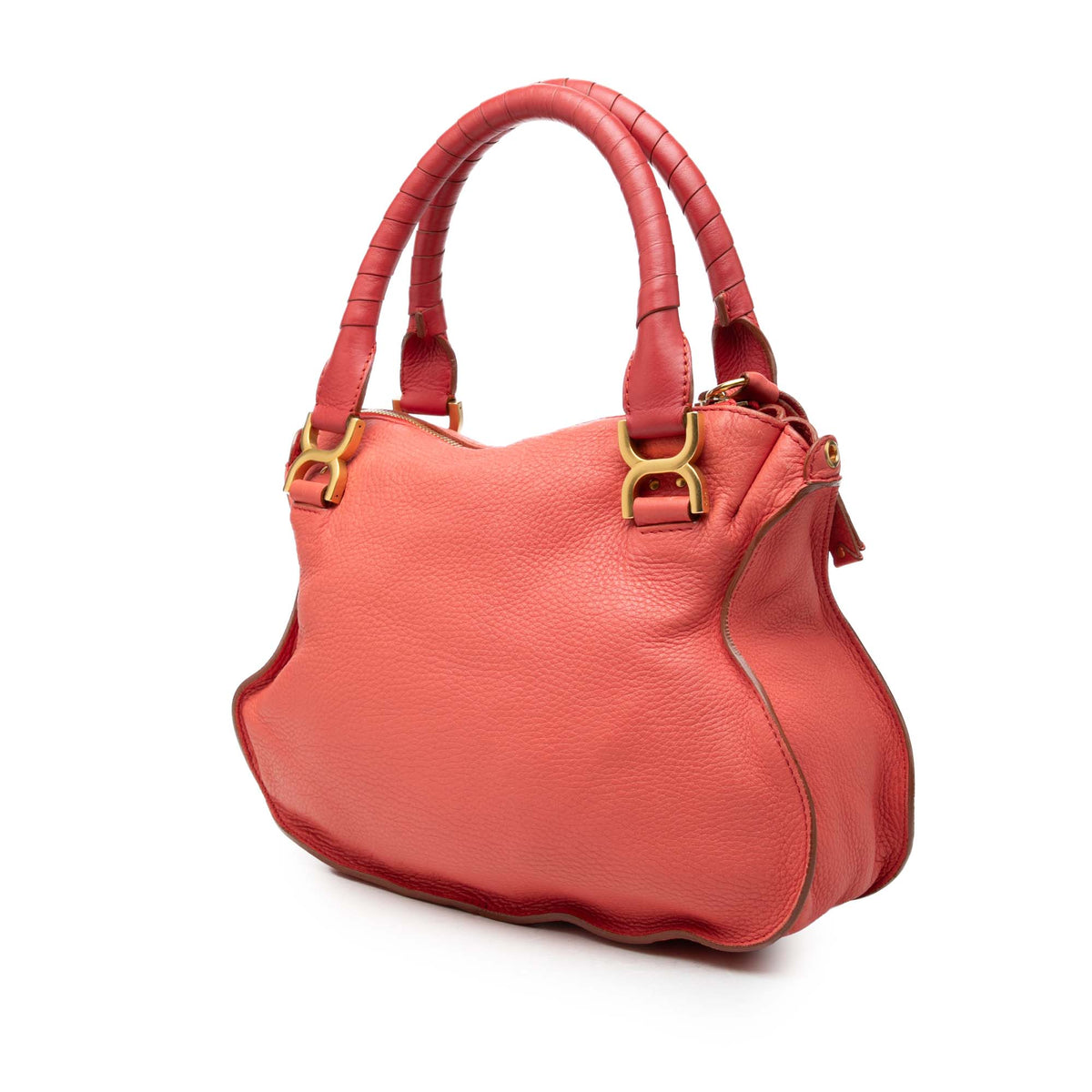 Chloé Medium Leather Marcie Satchel — Pink