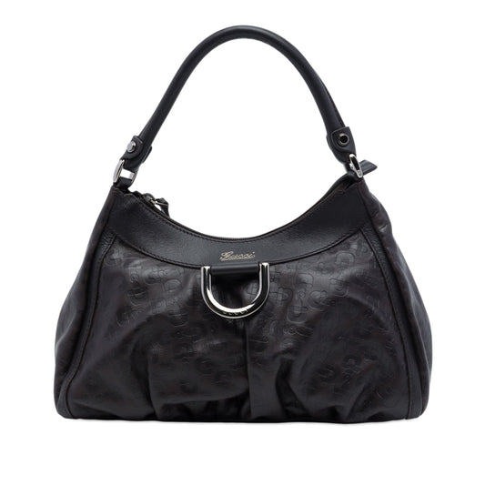 Gucci Horsebit Embossed Calfskin Abbey D Ring Shoulder Bag