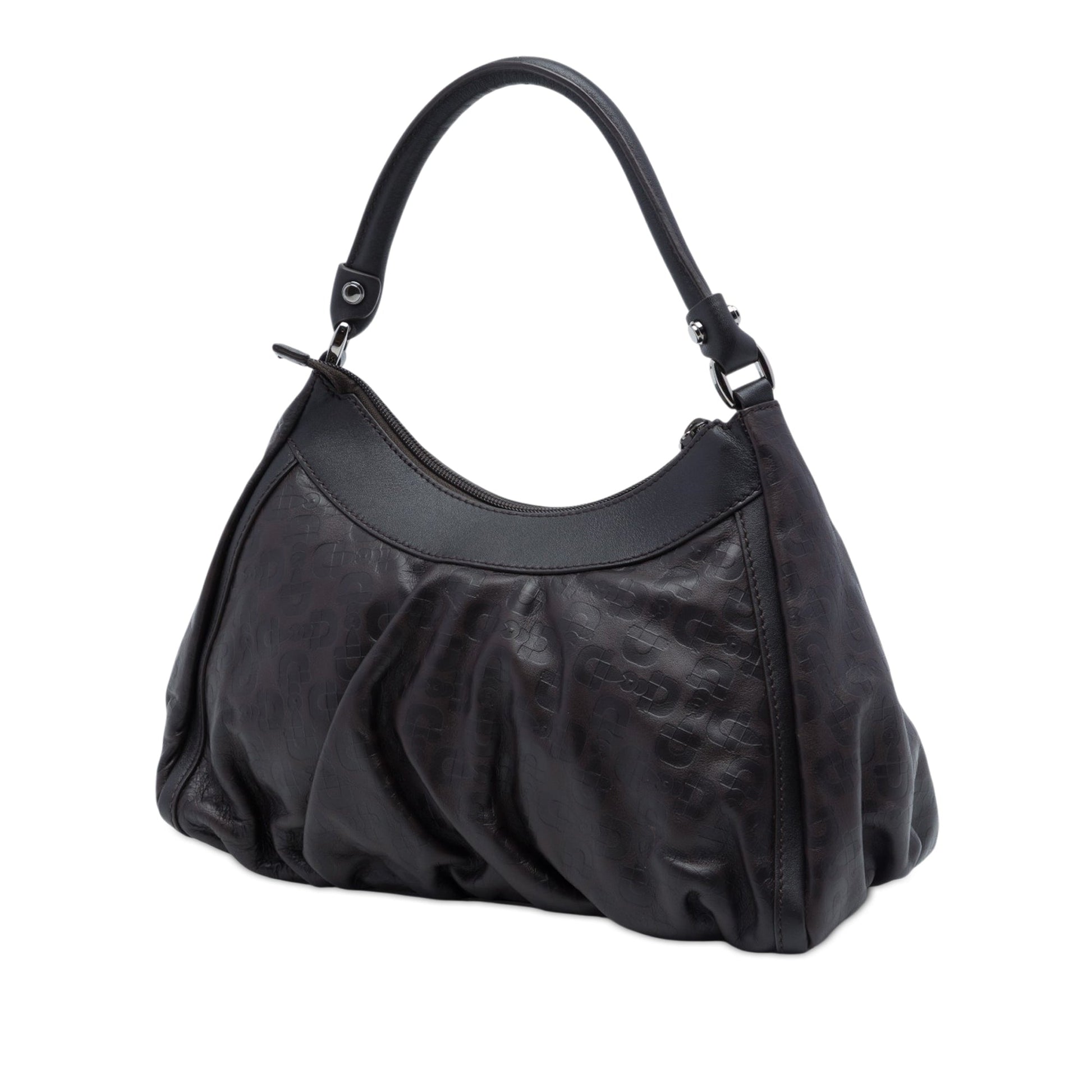 Gucci Horsebit Embossed Calfskin Abbey D Ring Shoulder Bag