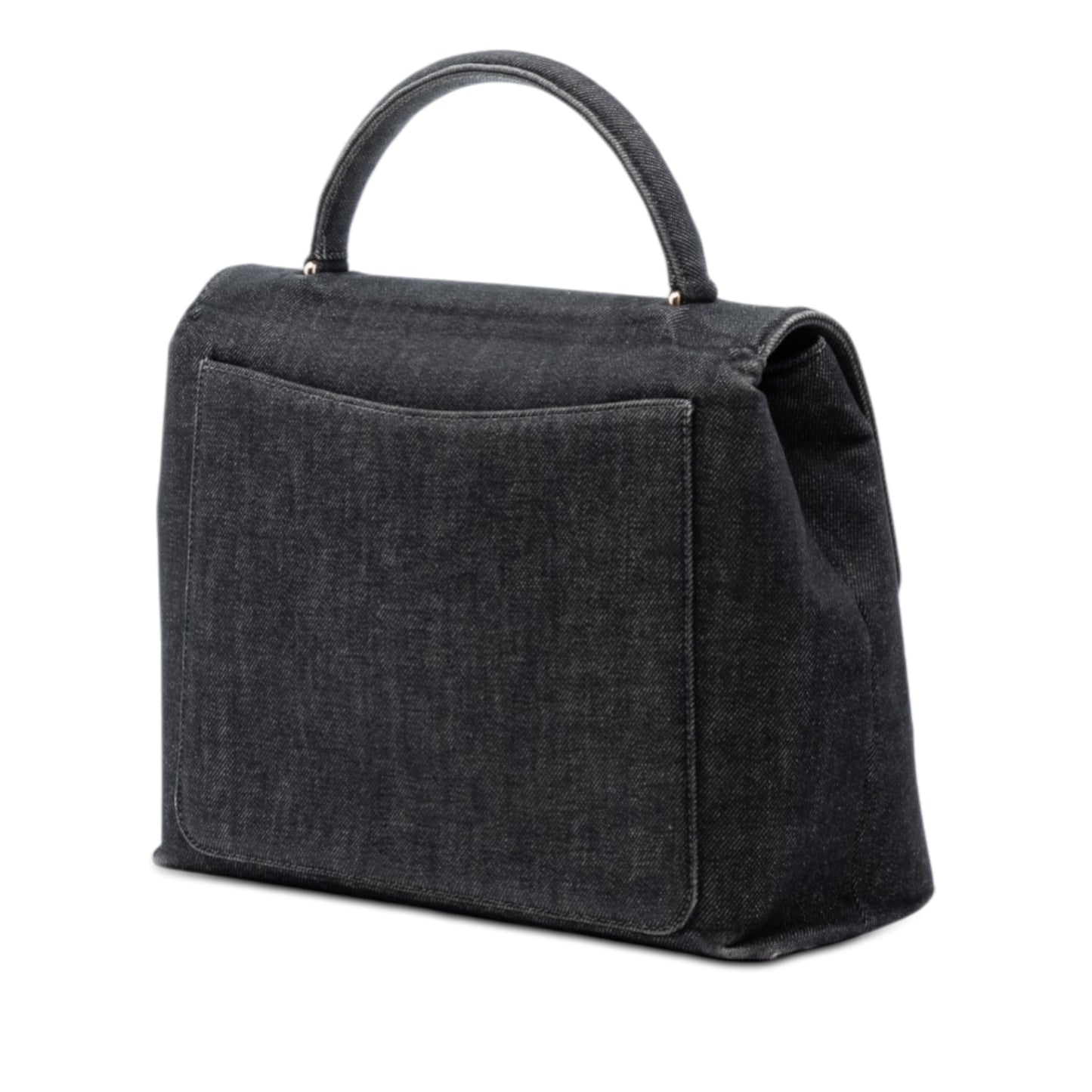 CC Denim Kelly Top Handle Bag