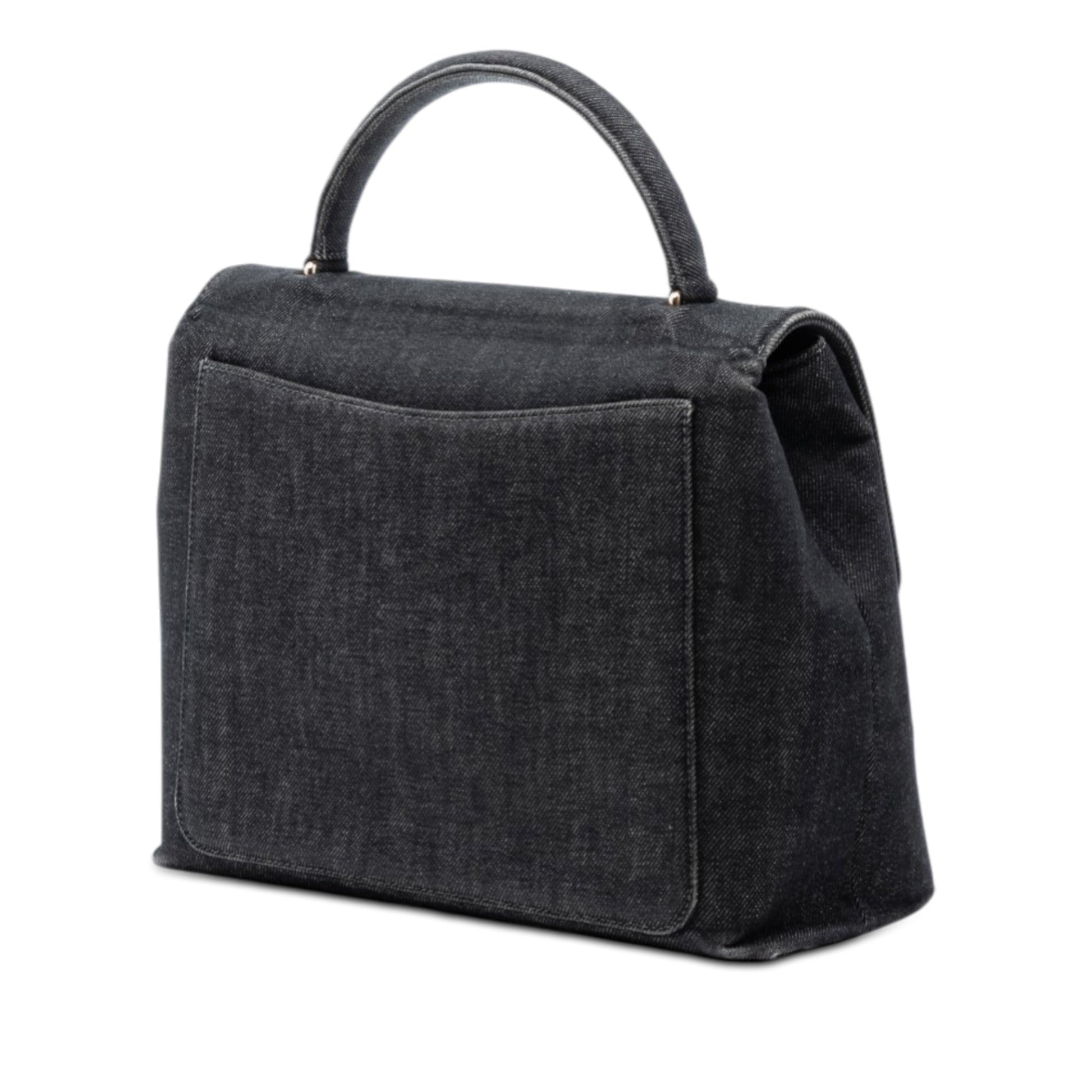 CC Denim Kelly Top Handle Bag