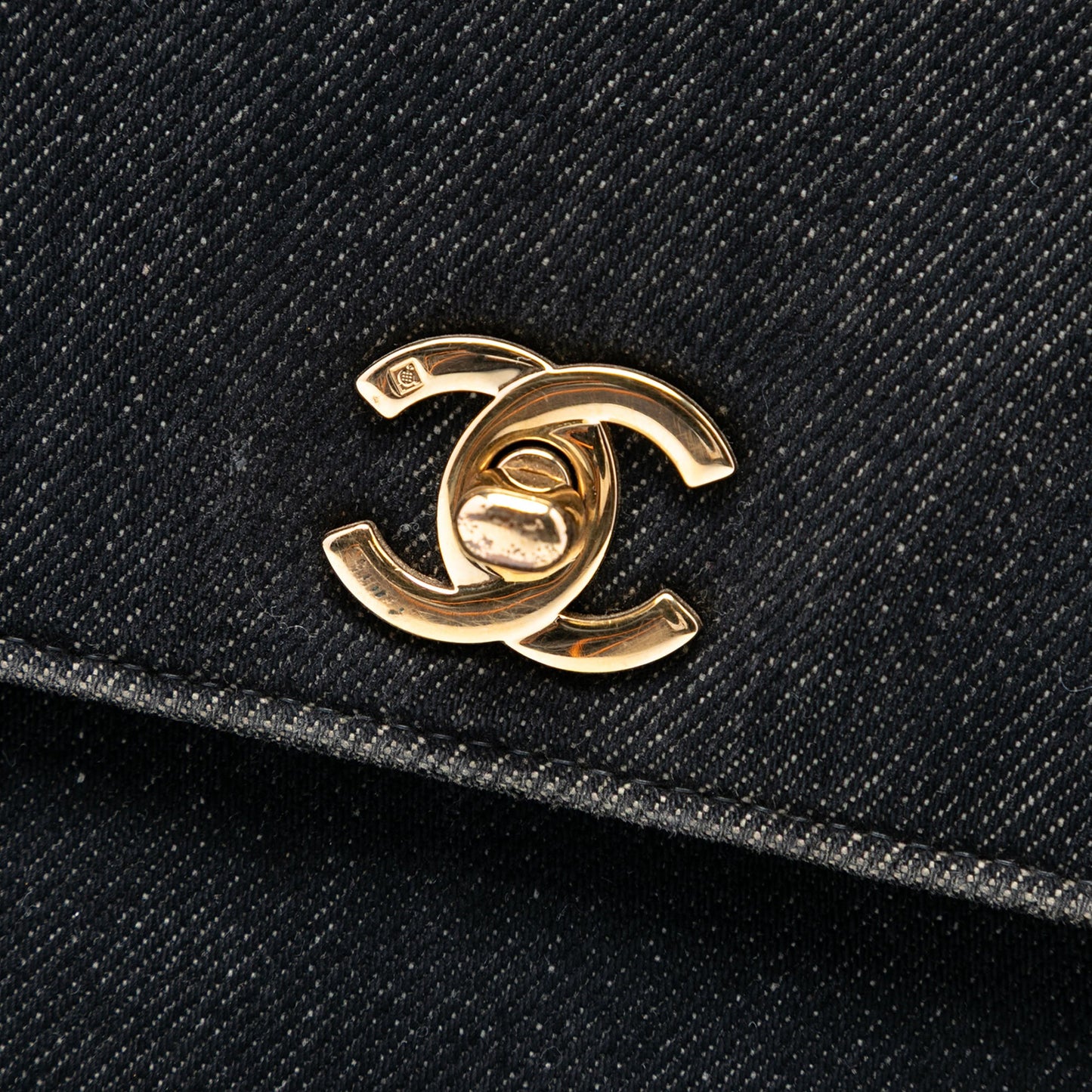 CC Denim Kelly Top Handle Bag