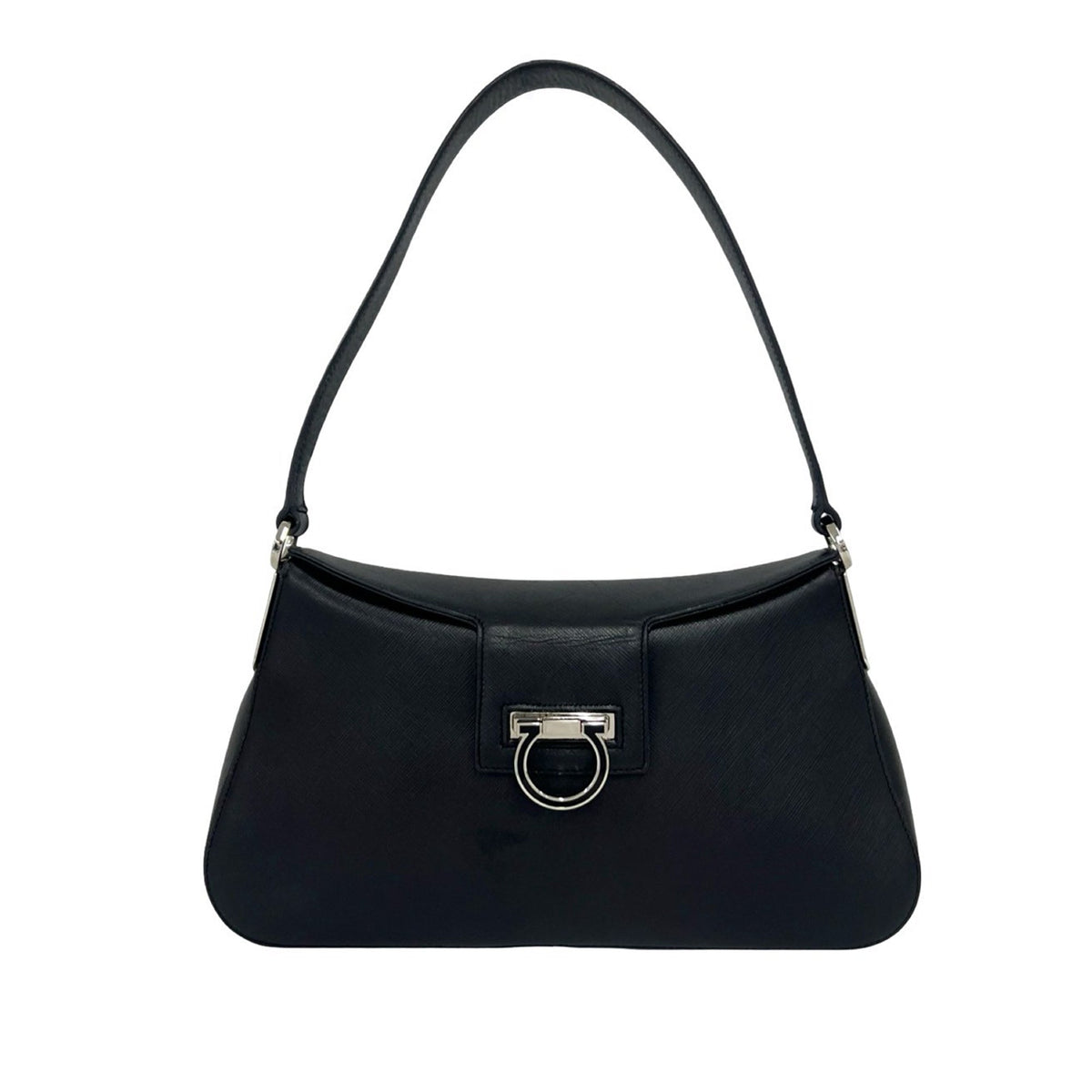 Ferragamo Leather Gancini Shoulder Bag