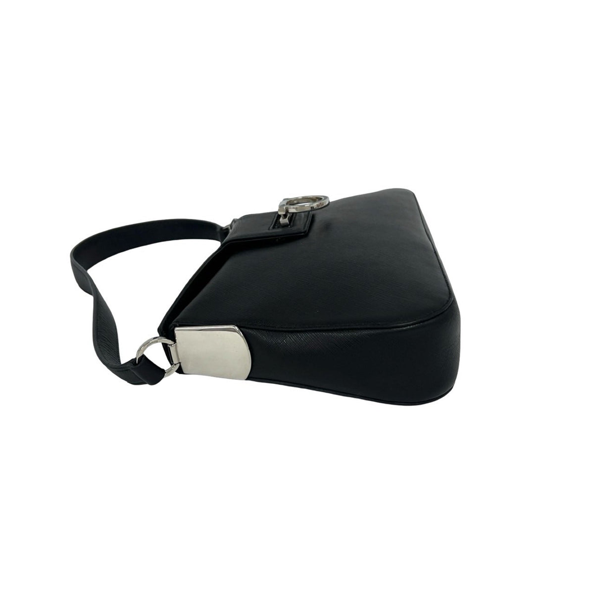 Ferragamo Leather Gancini Shoulder Bag