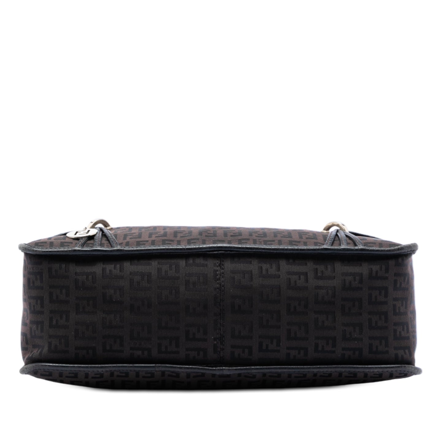 Fendi Zucchino Canvas F Charm Crossbody