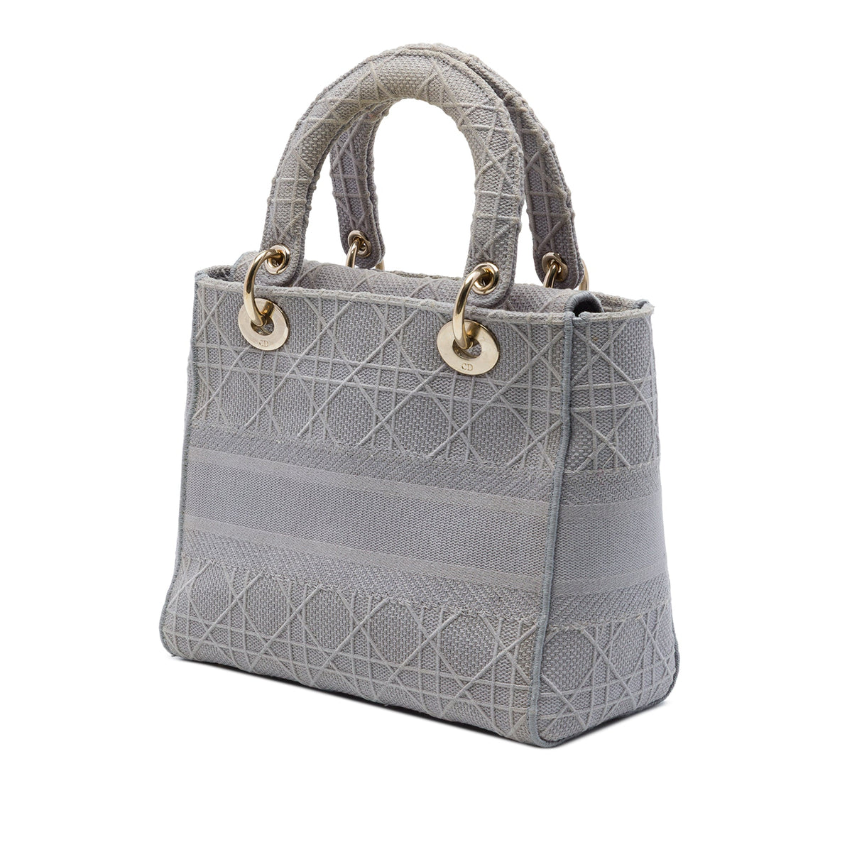 Dior Medium Embroidered Canvas Cannage Lady D Lite
