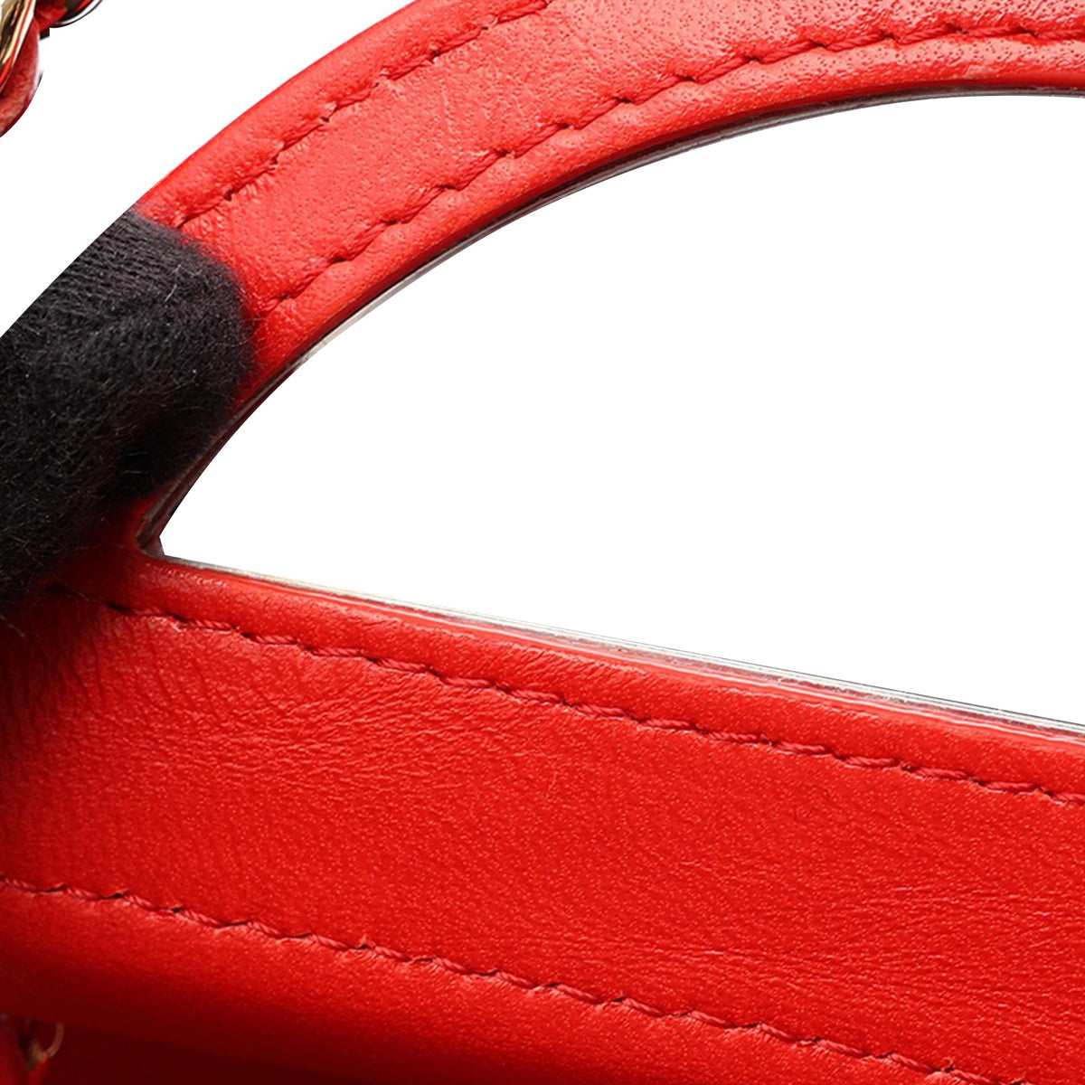 Chanel CC Quilted Lambskin Top Handle Round Vanity Case with Chain — Red