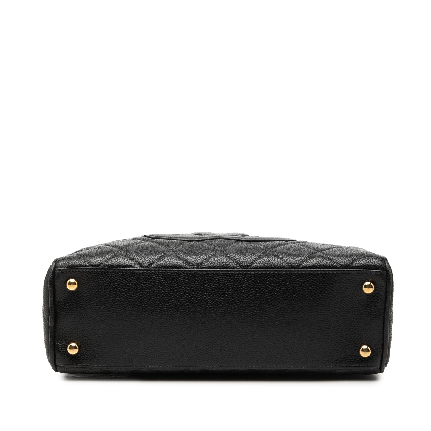 Chanel CC Quilted Caviar Bowling Bag