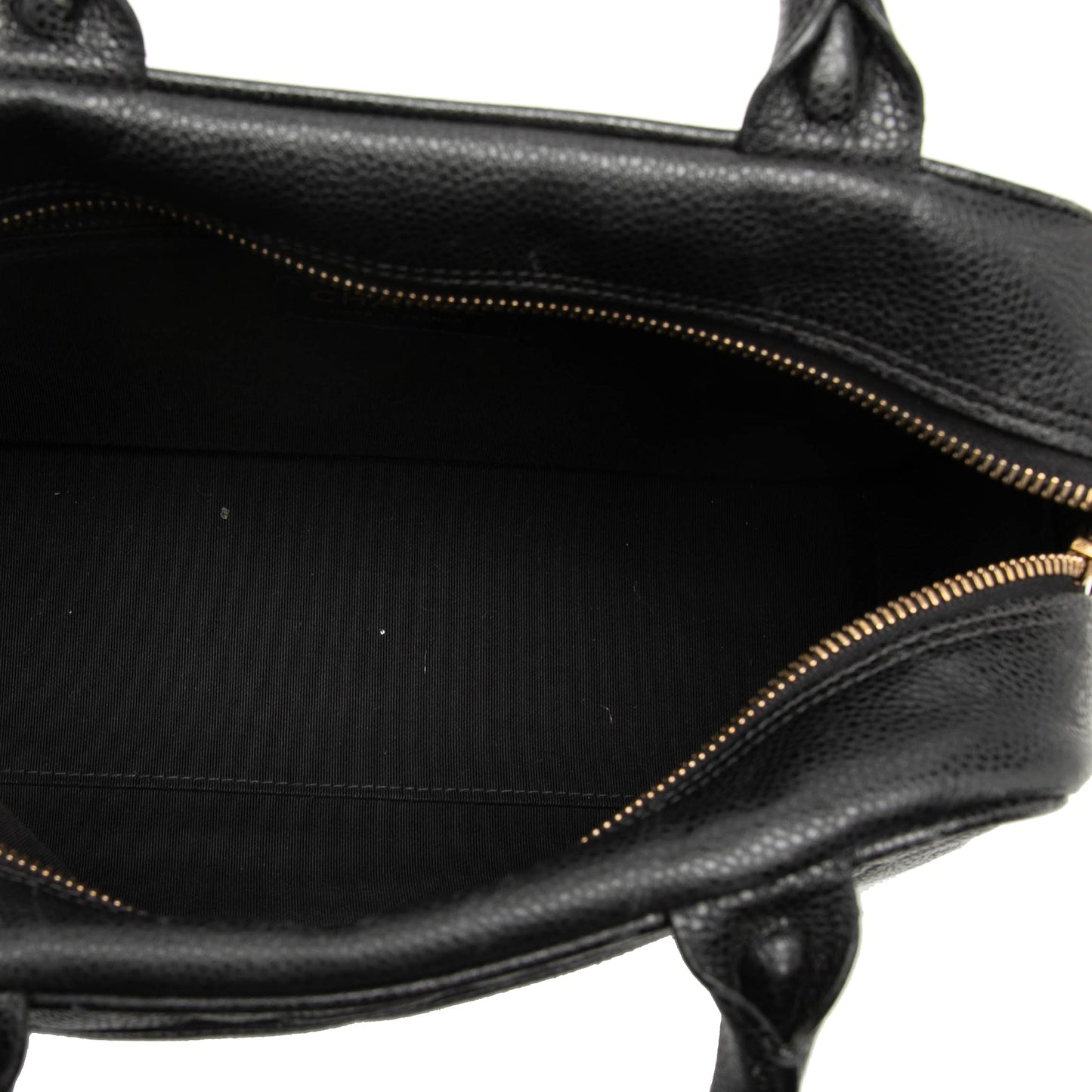 Chanel CC Quilted Caviar Bowling Bag