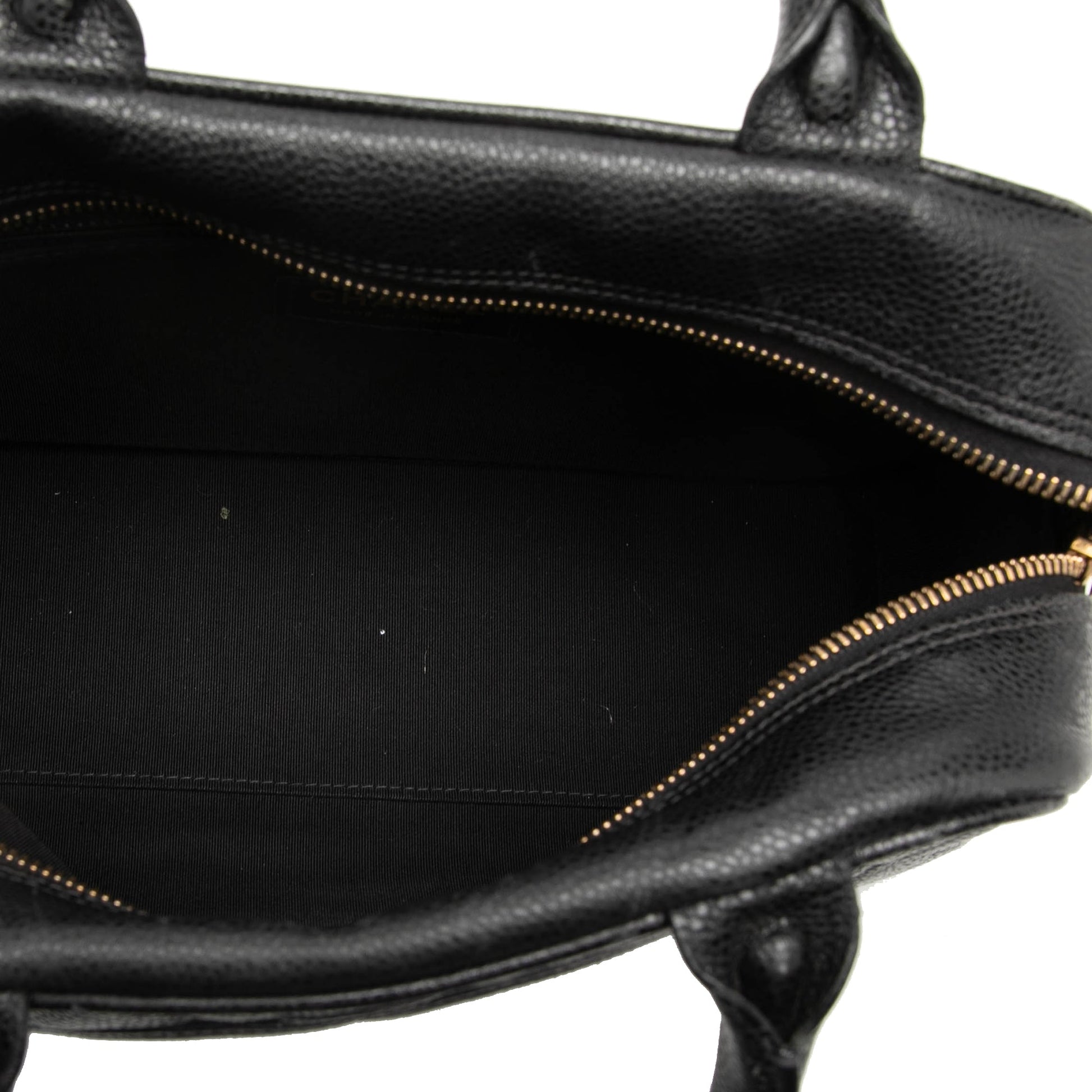 Chanel CC Quilted Caviar Bowling Bag