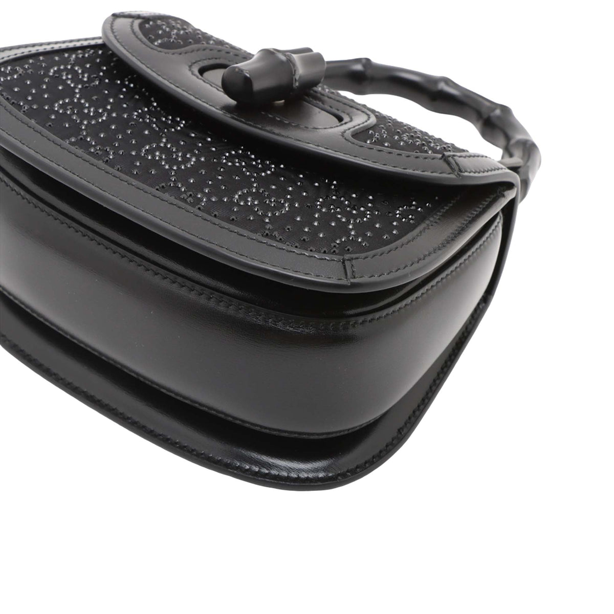 Gucci Mini GG Nylon Crystal 1947 Bamboo Top Handle Bag