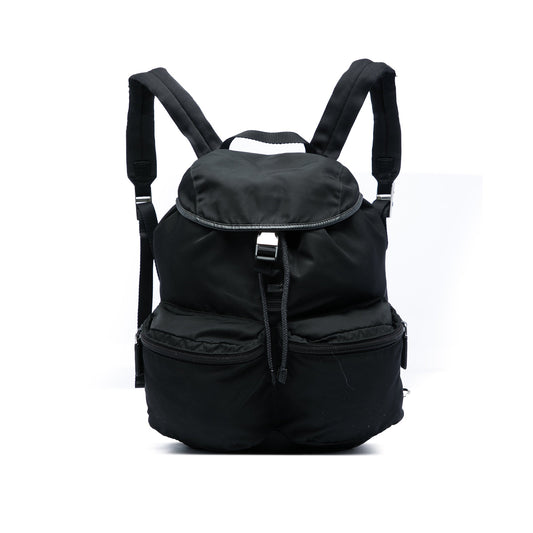 Prada Saffiano Trimmed Tessuto Backpack