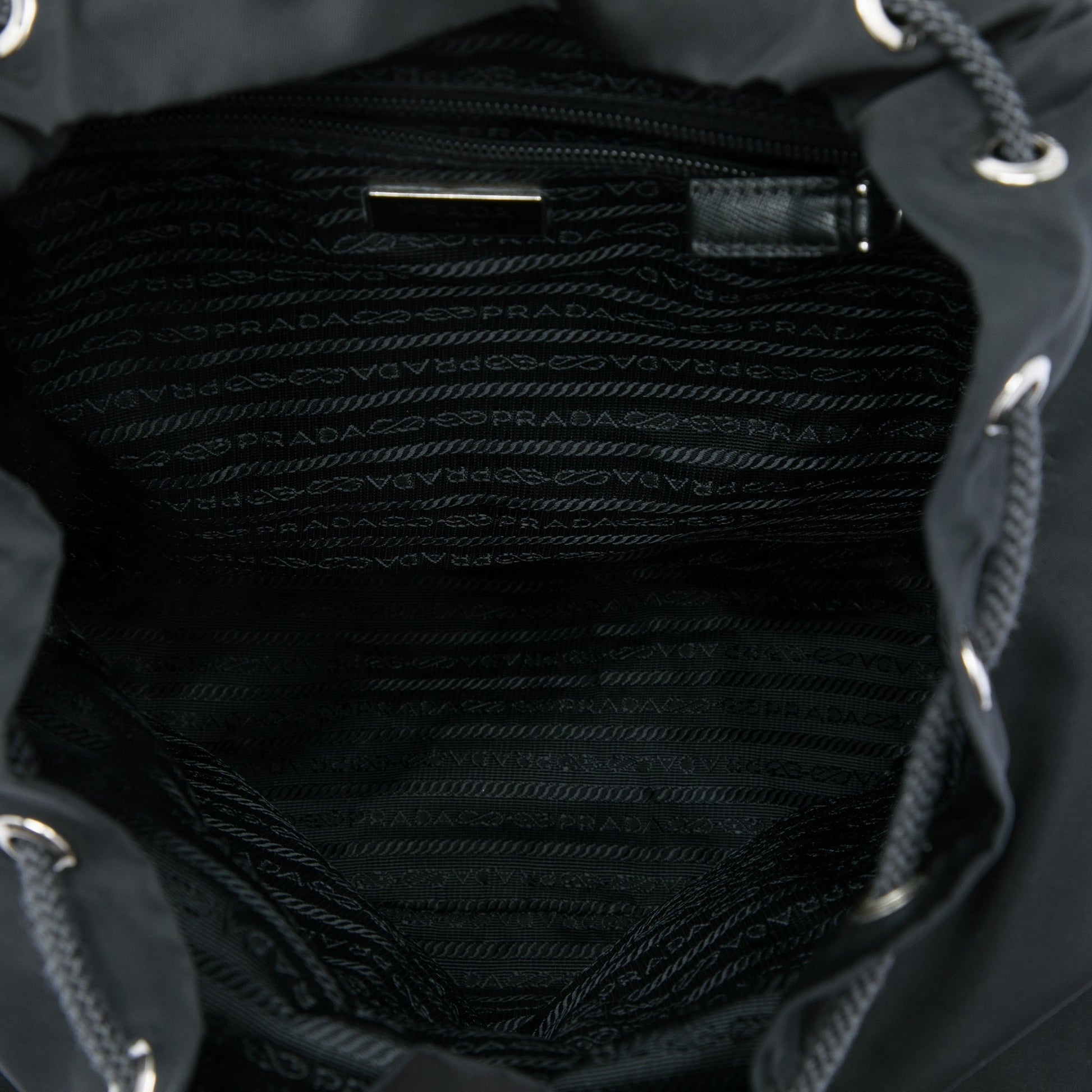 Prada Saffiano Trimmed Tessuto Backpack