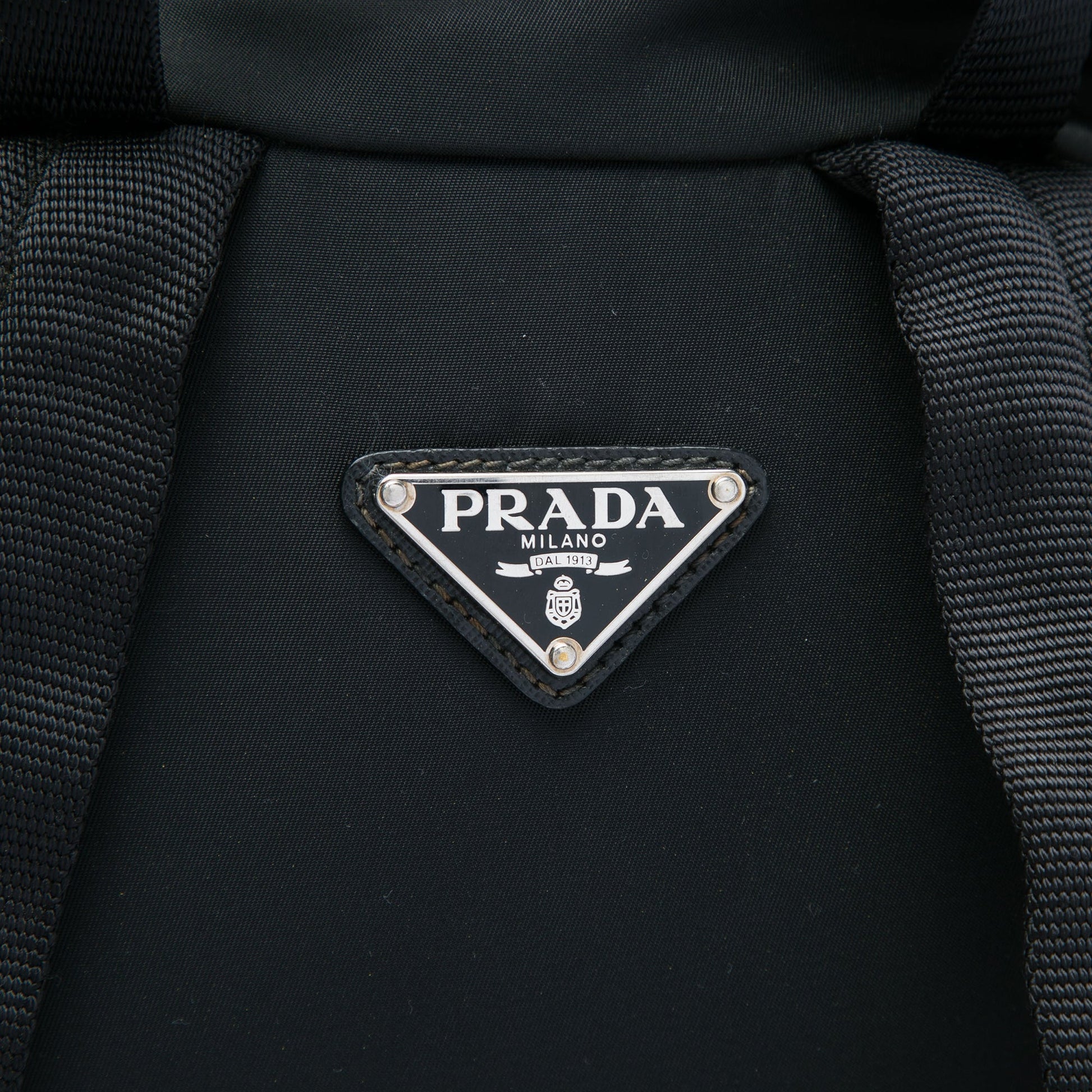 Prada Saffiano Trimmed Tessuto Backpack