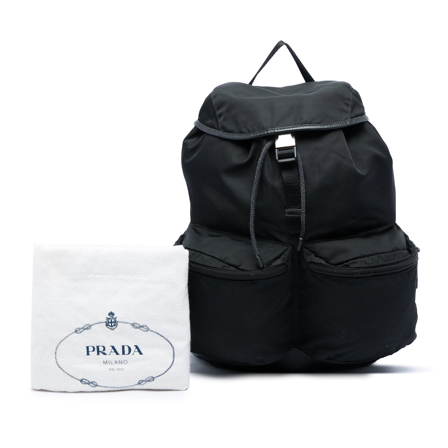 Prada Saffiano Trimmed Tessuto Backpack