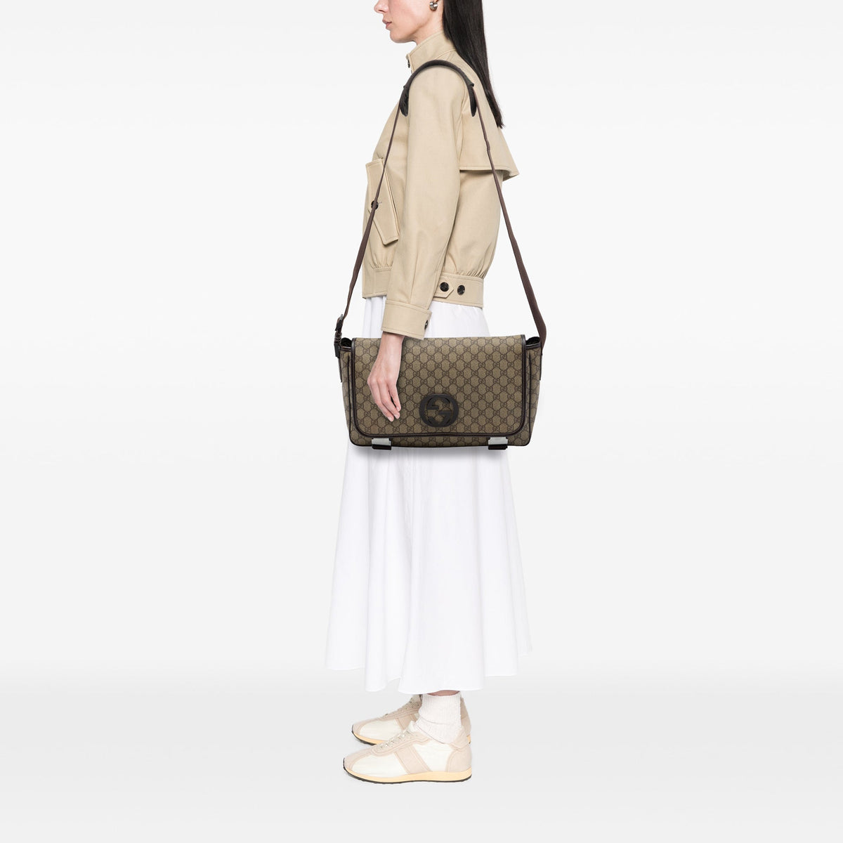Gucci GG Supreme Interlocking G Crossbody