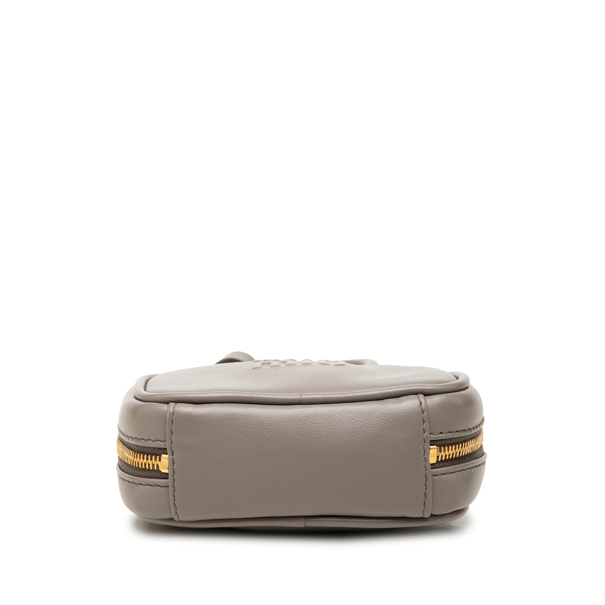 Miu Miu Micro Calfskin Softy Beau Bag — Gray