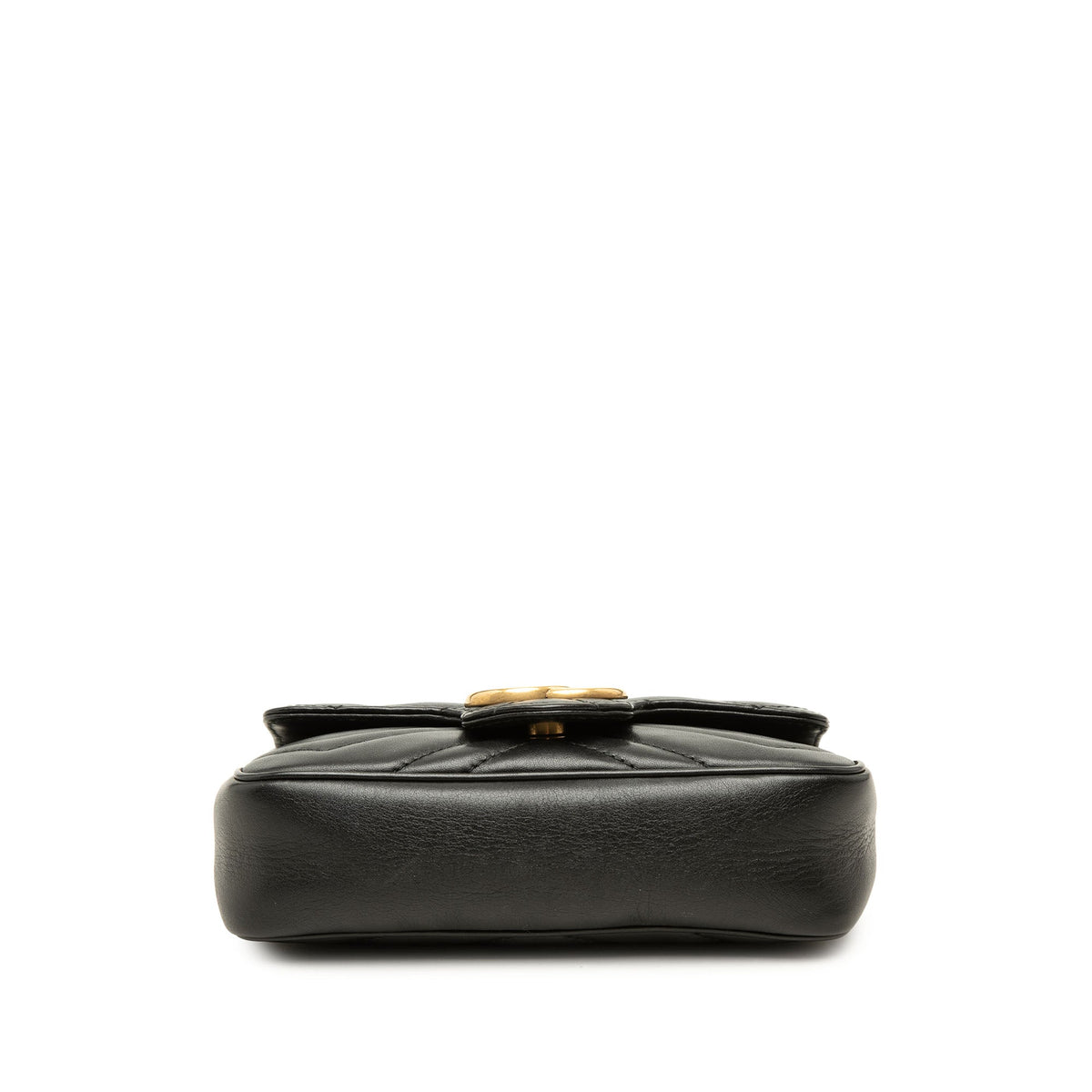 Gucci Mini GG Marmont Matelasse Calfskin Flap Crossbody — Black