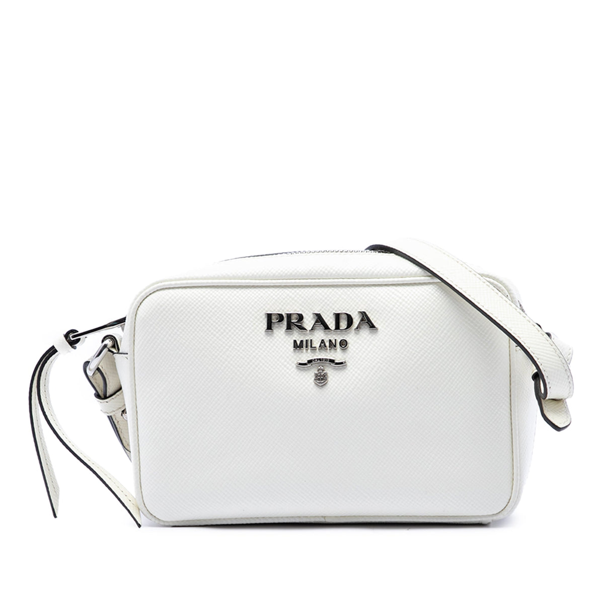 Prada Saffiano Lux Camera Bag — White