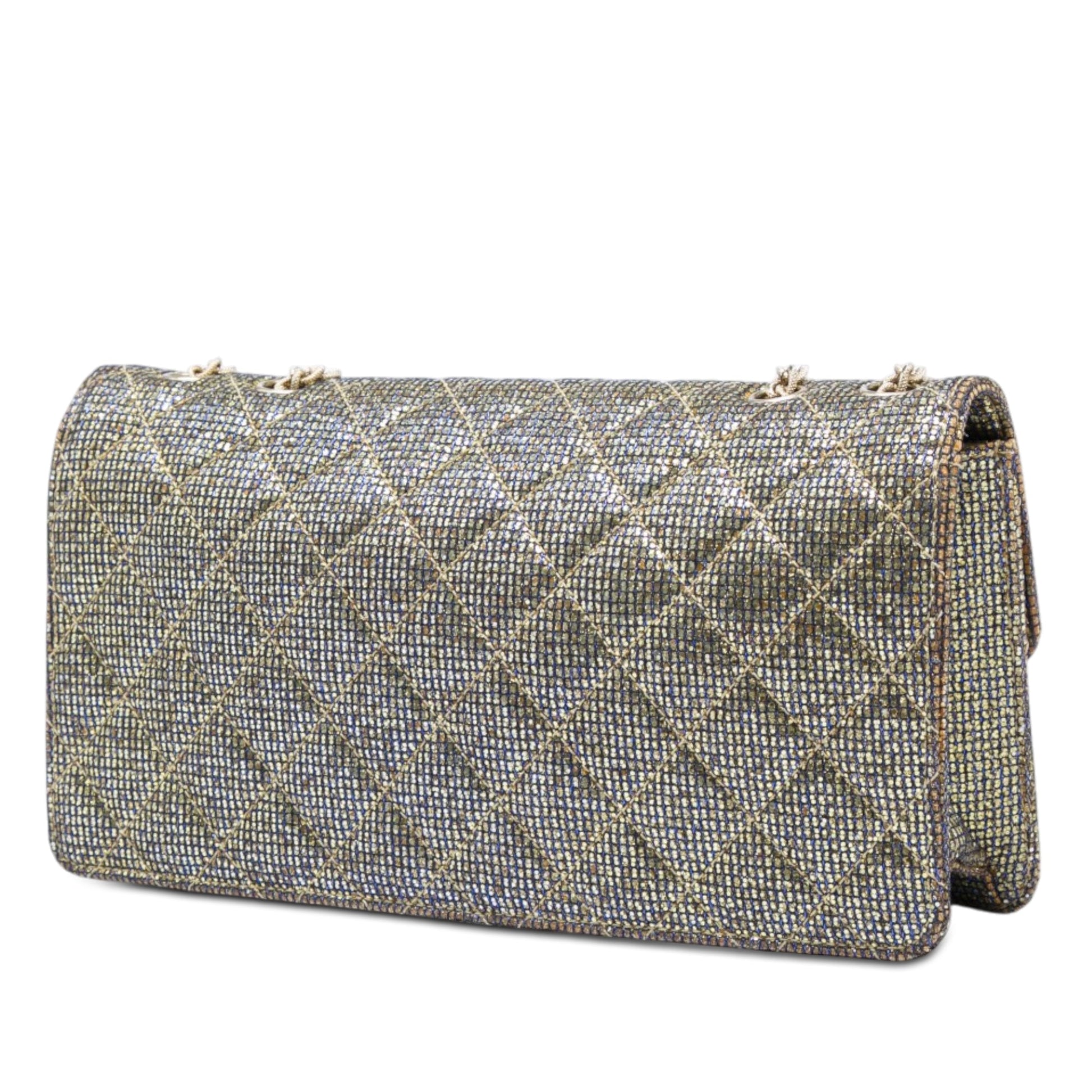 Chanel Quilted Glitter Canvas Reissue 2.55 Flap