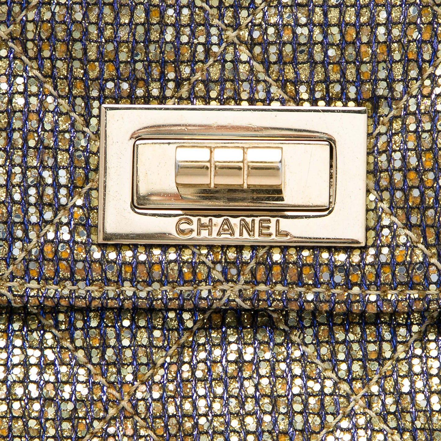 Chanel Quilted Glitter Canvas Reissue 2.55 Flap
