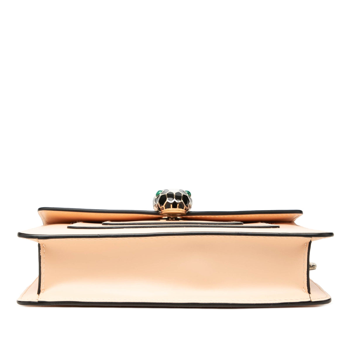 Bvlgari Small Leather Serpenti Forever Chain Crossbody — Brown