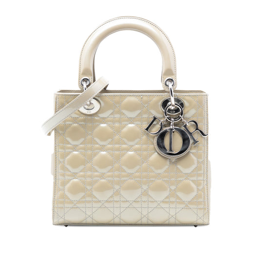 Dior Medium Patent Cannage Lady Dior