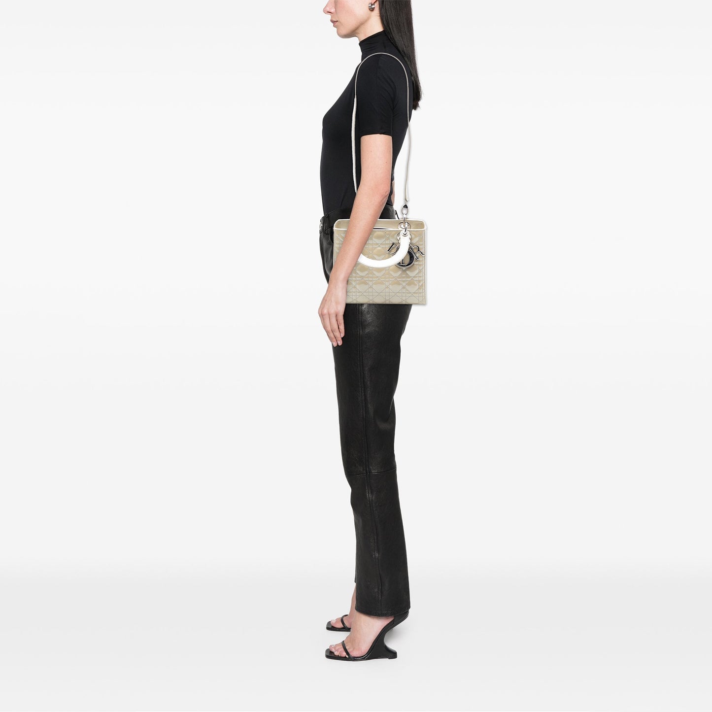 Dior Medium Patent Cannage Lady Dior
