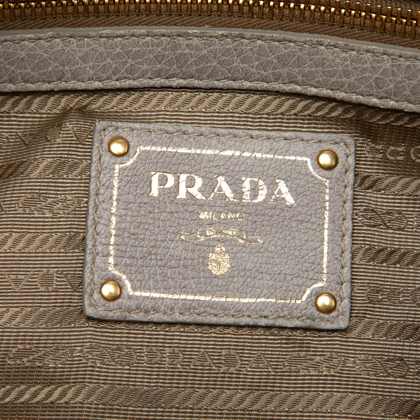 Prada Leather Trimmed Canvas Canapa Logo Fringe Bauletto Bag