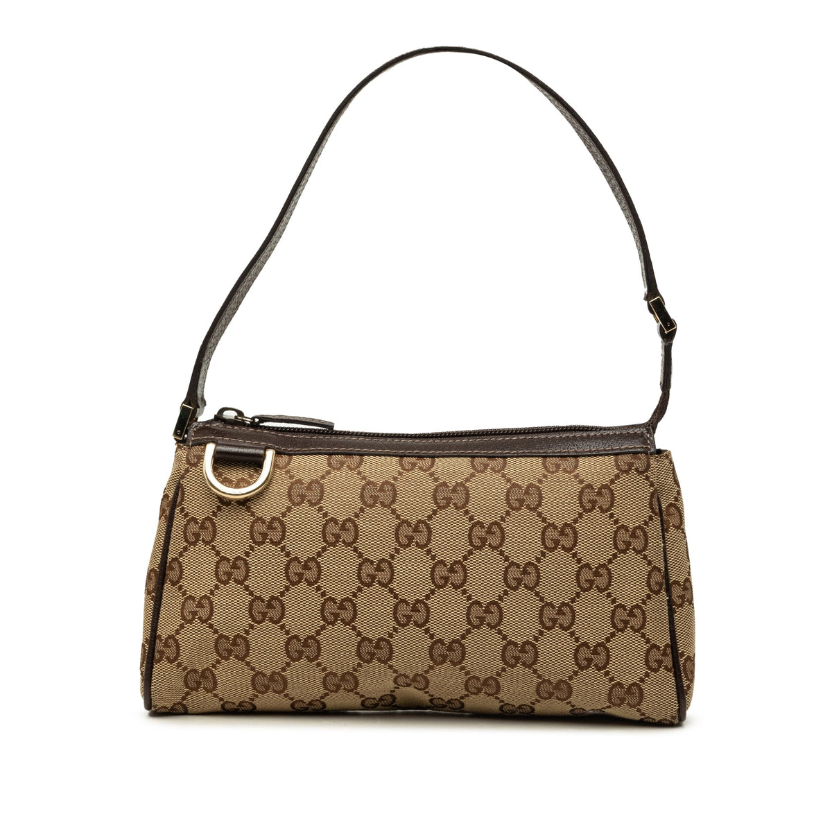Gucci GG Canvas Abbey D Ring Pochette — Beige