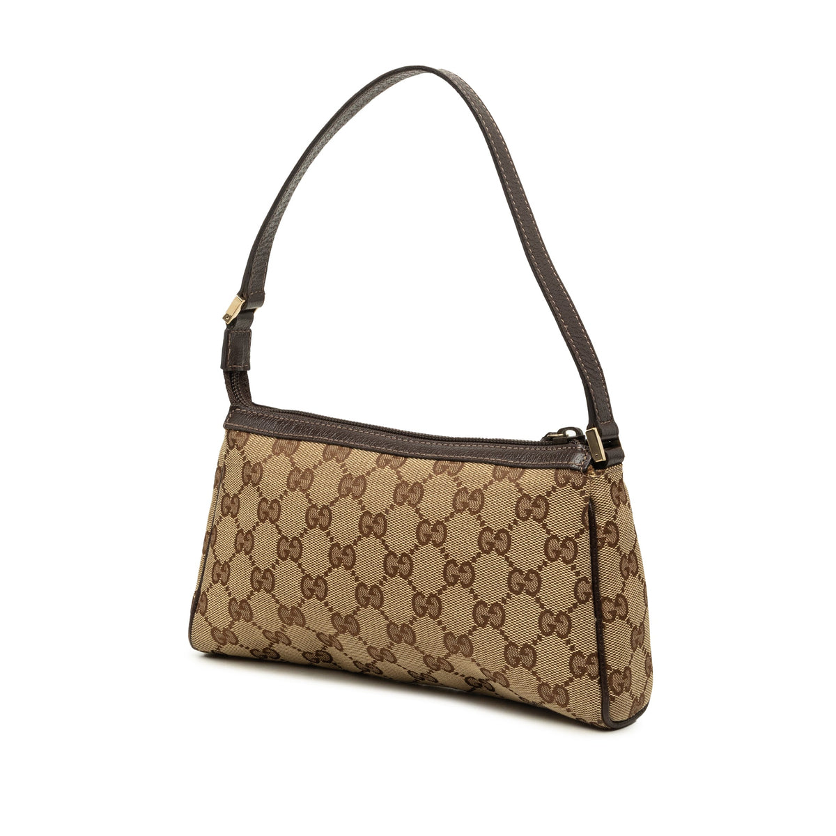Gucci GG Canvas Abbey D Ring Pochette — Beige