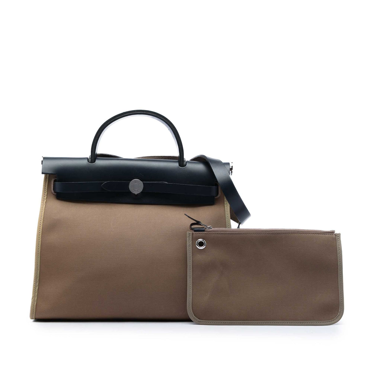 Hermès Toile Herbag Zip 31 — Brown
