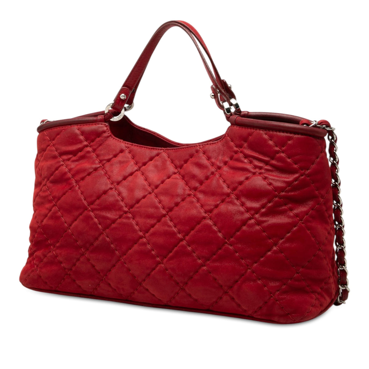 Chanel Small Quilted Iridescent Calfskin Sea Hit Tote