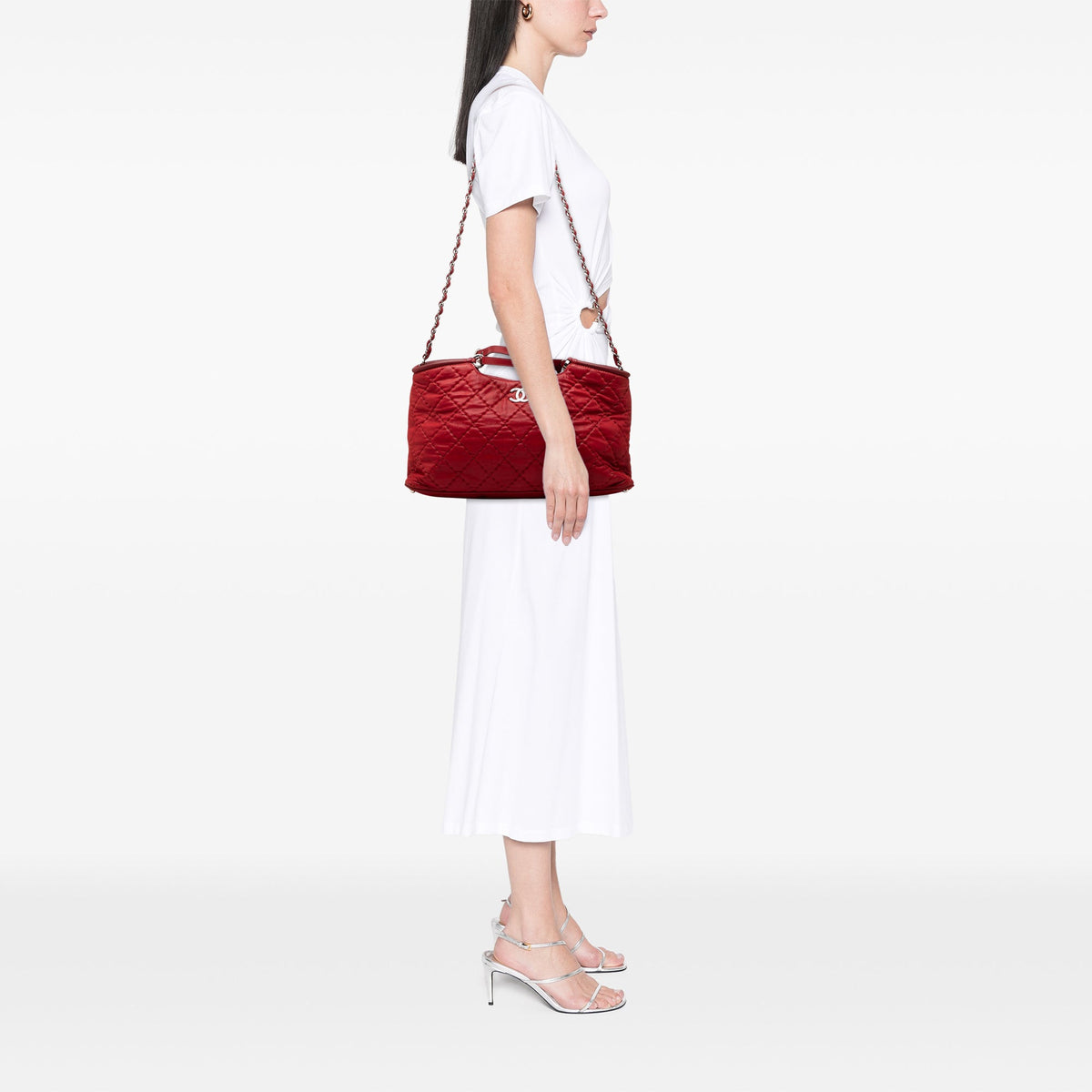 Chanel Small Quilted Iridescent Calfskin Sea Hit Tote