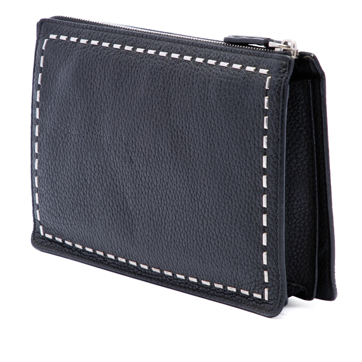 Fendi Leather Selleria Clutch