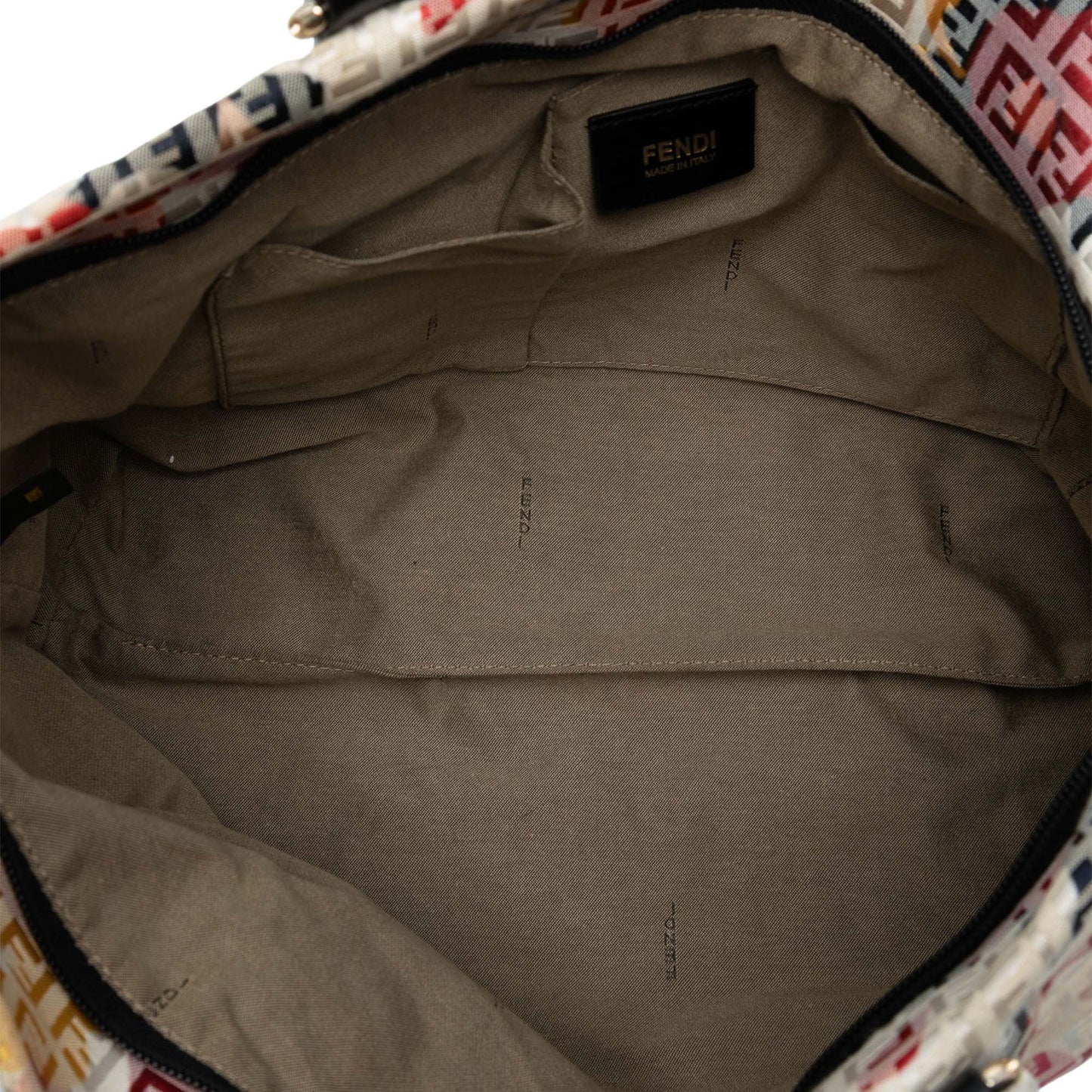 Fendi Zucchino Canvas Floral Superstar Tote