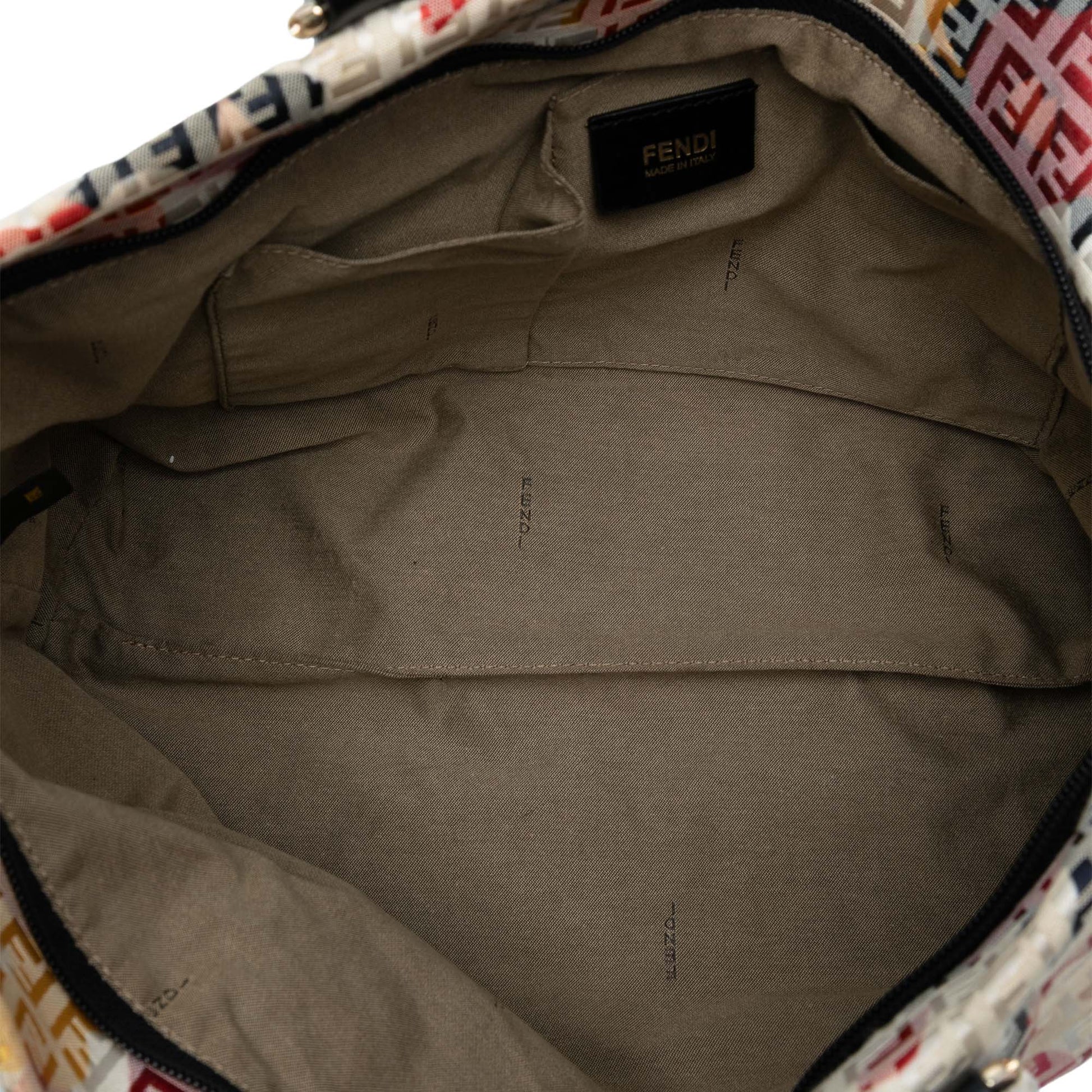 Fendi Zucchino Canvas Floral Superstar Tote
