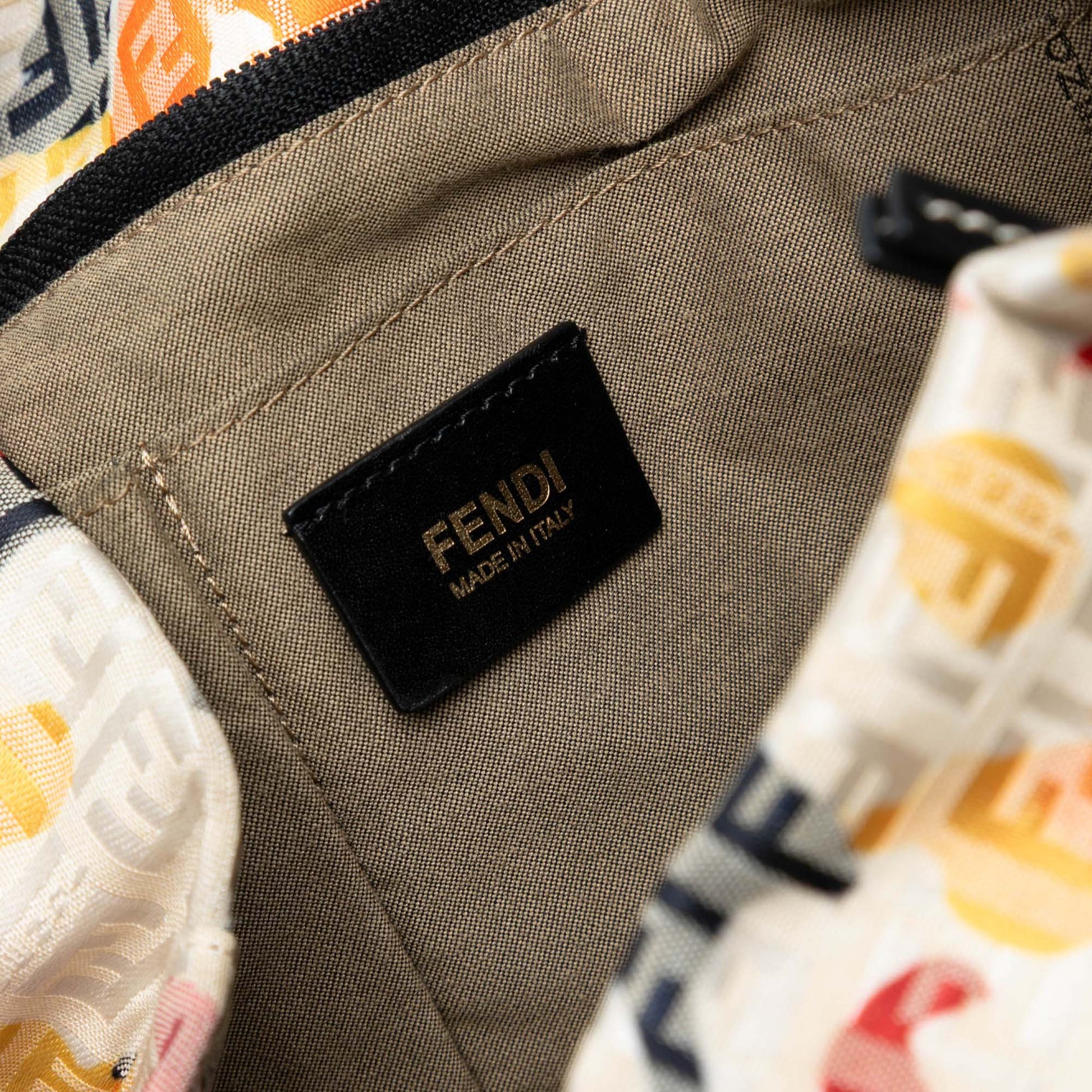 Fendi Zucchino Canvas Floral Superstar Tote