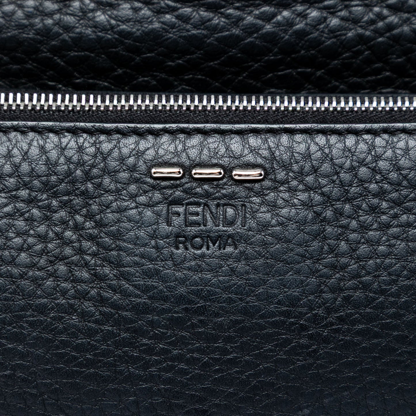 Fendi Calfskin FF 1974 Flat Pouch Crossbody