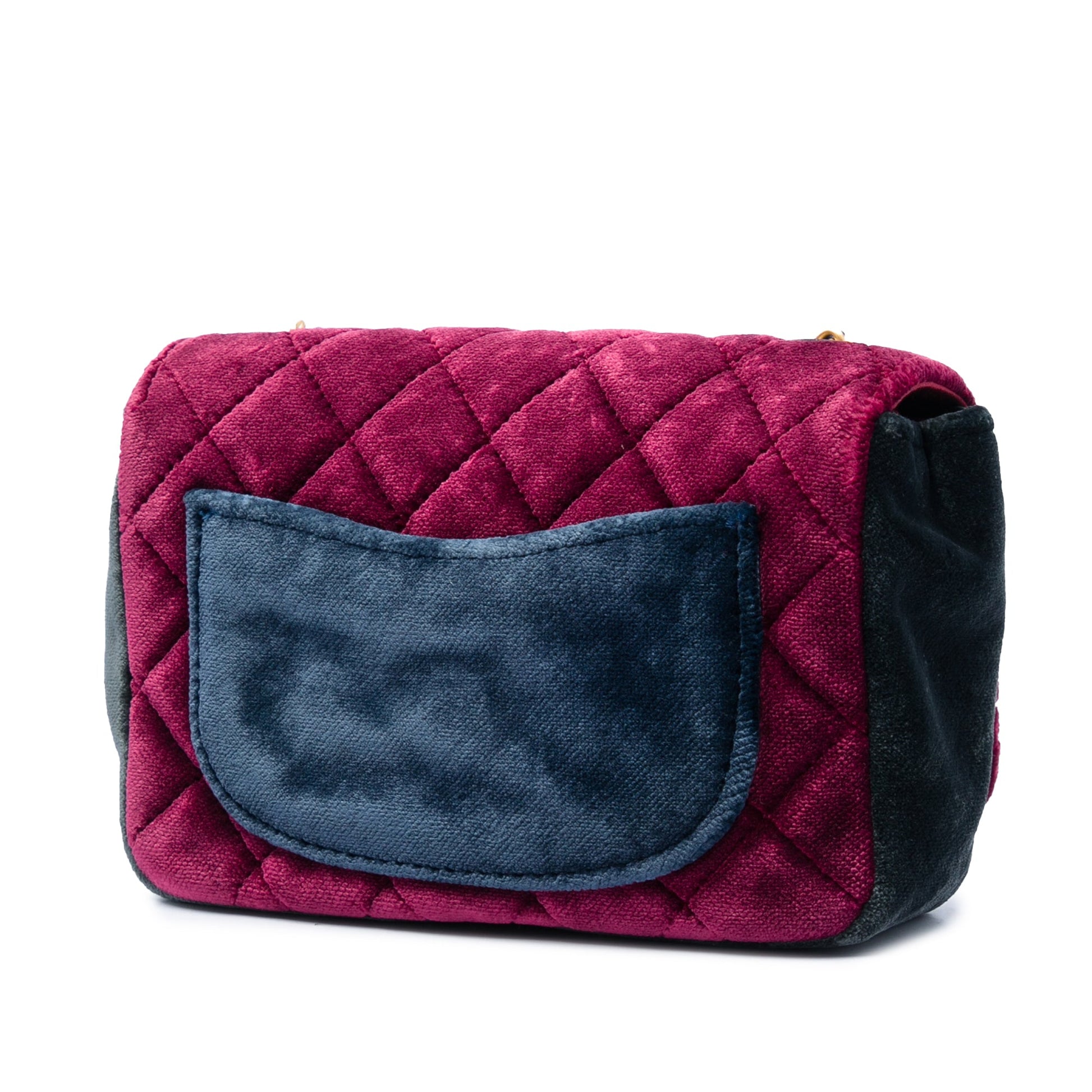 Chanel Paris Cosmopolite Small Tricolor Quilted Velvet Private Affair Camellia Flap