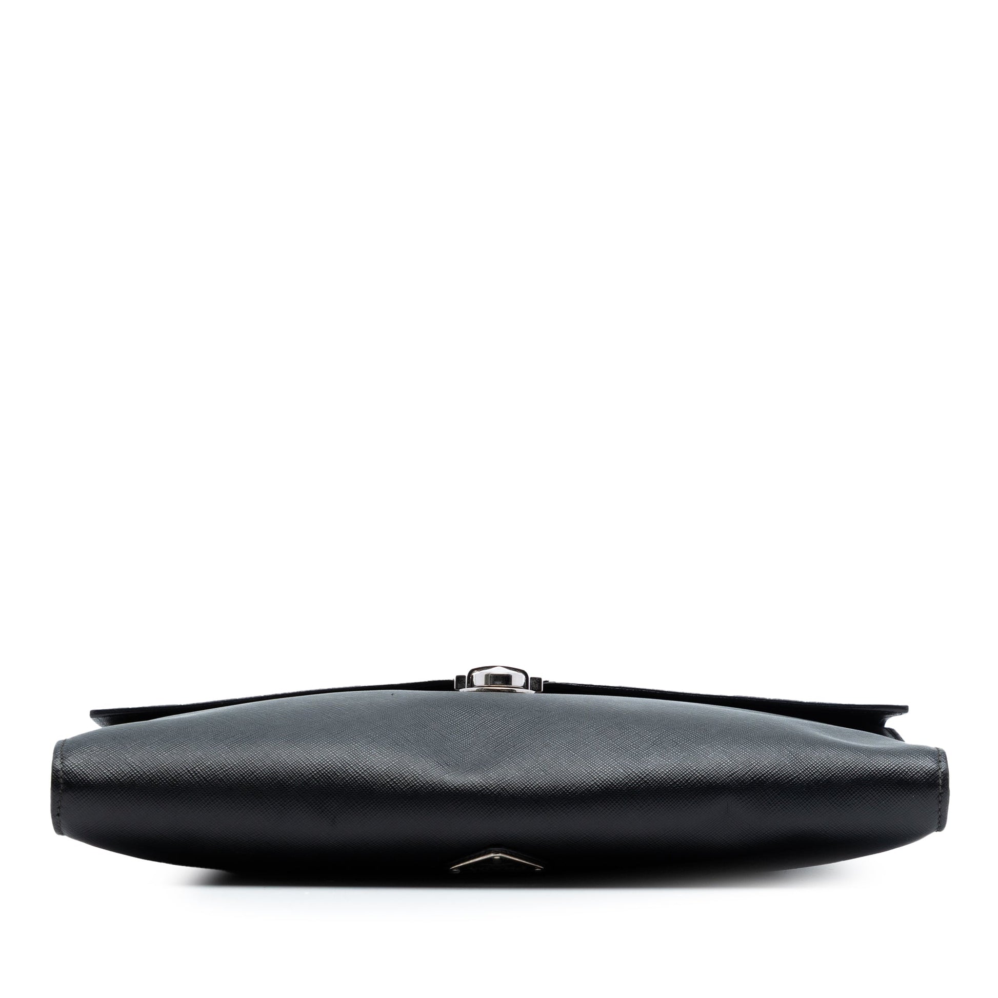 Large Saffiano Envelope Pushlock Clutch