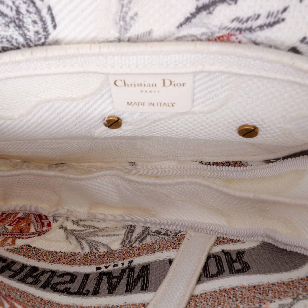 Dior Canvas Embroidered Camouflage Flowers Saddle Bag