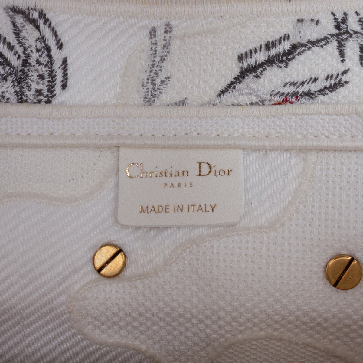 Dior Canvas Embroidered Camouflage Flowers Saddle Bag