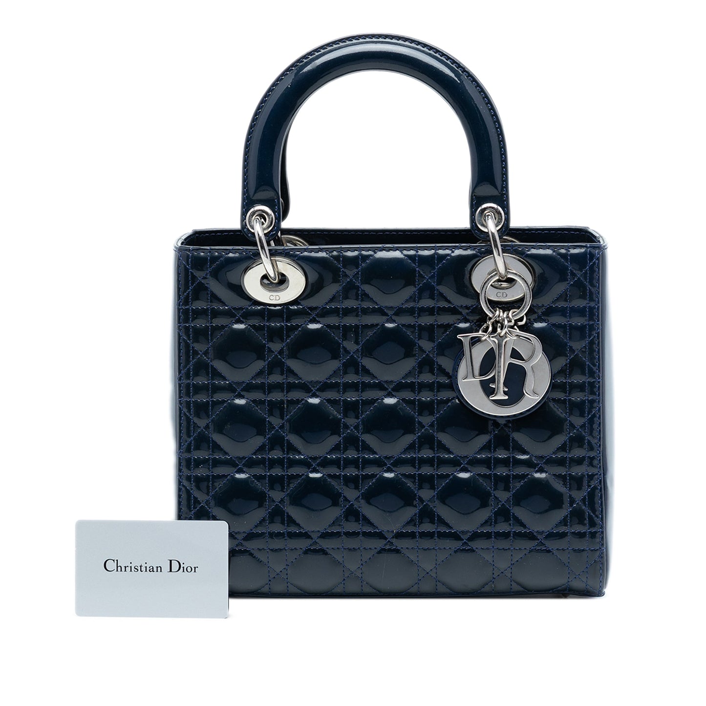 Dior Medium Patent Cannage Lady Dior