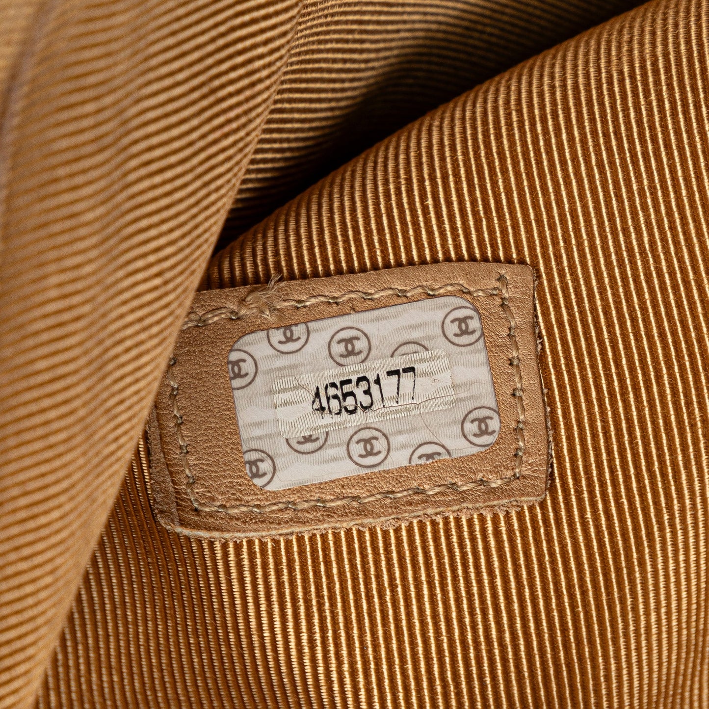 Chanel Caviar Logo Chain Shoulder Bag