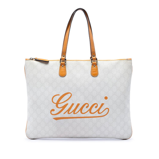 Gucci Large GG Supreme Heritage Logo Tote