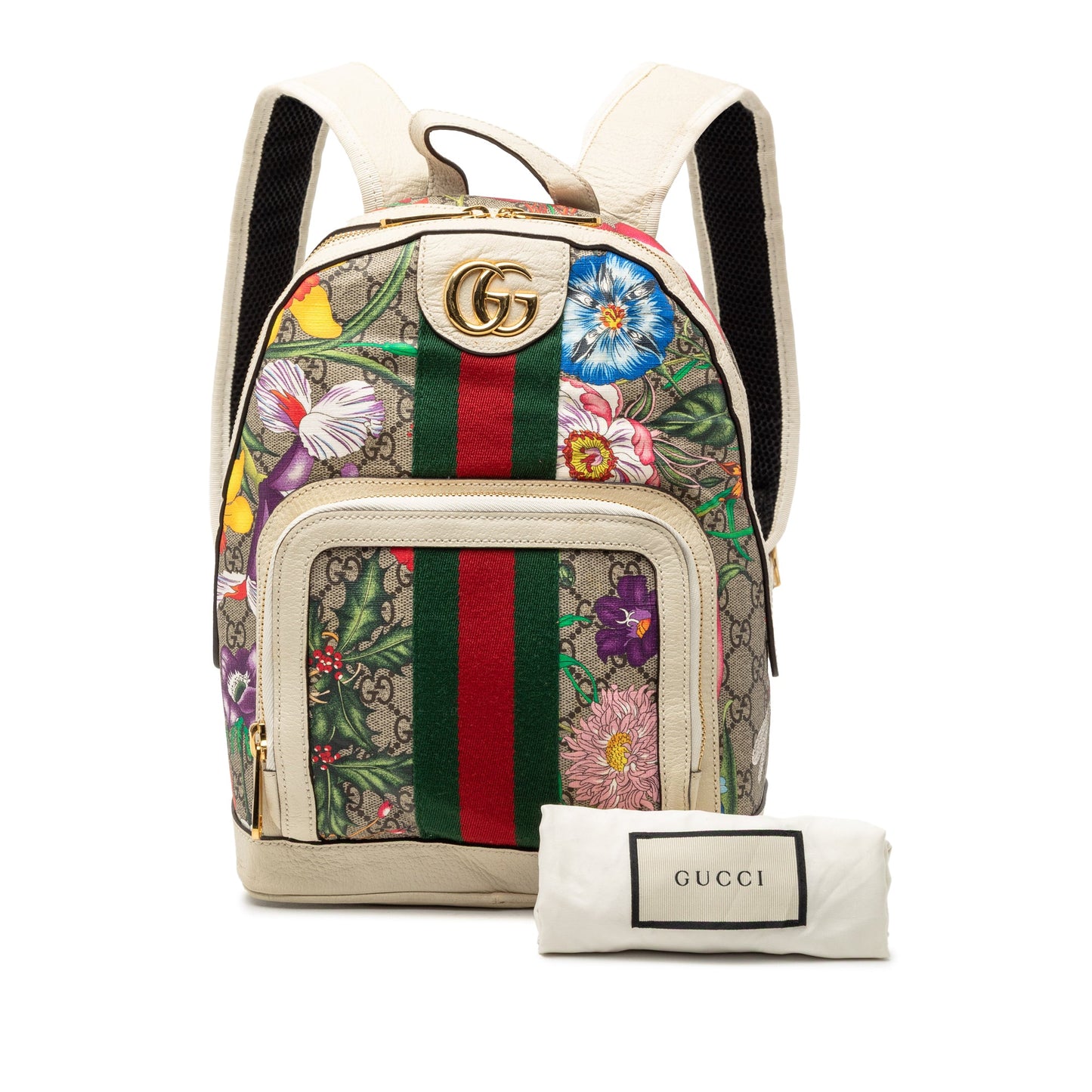 Gucci Small GG Supreme Flora Ophidia Backpack